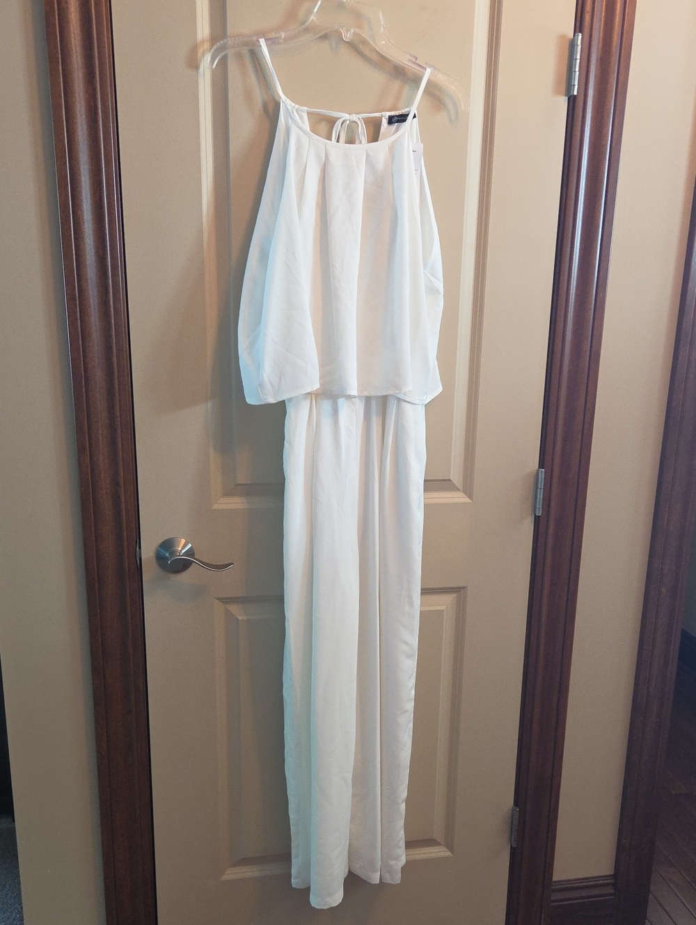 NWT Women's Size L Prettygarden White Jumpsuit